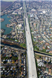 An aerial view of the I-5 corridor through Stockton - Photo courtesy of Caltrans D10