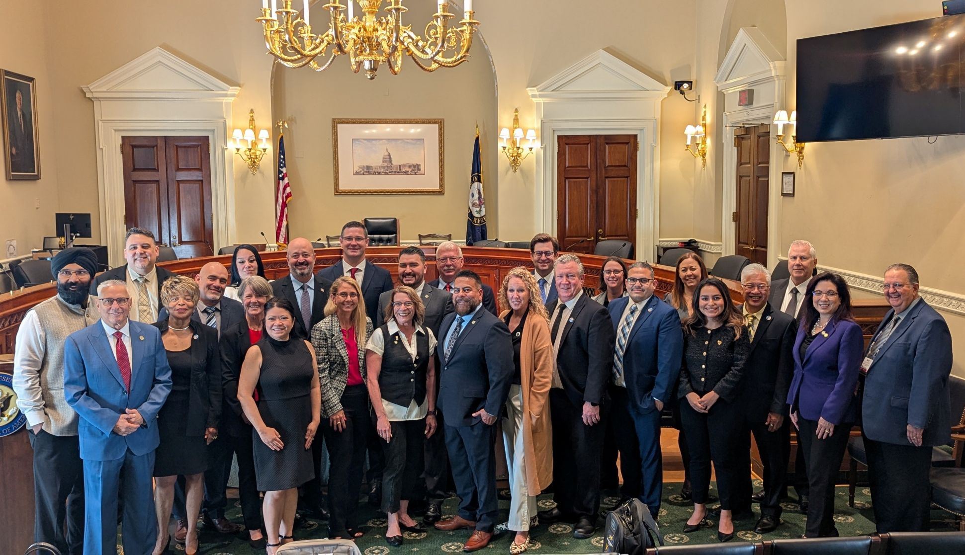 One Voice delegation in meeting room in Washington DC.