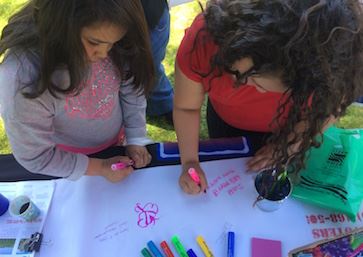 Image of two young people giving feedback on their transportation issues