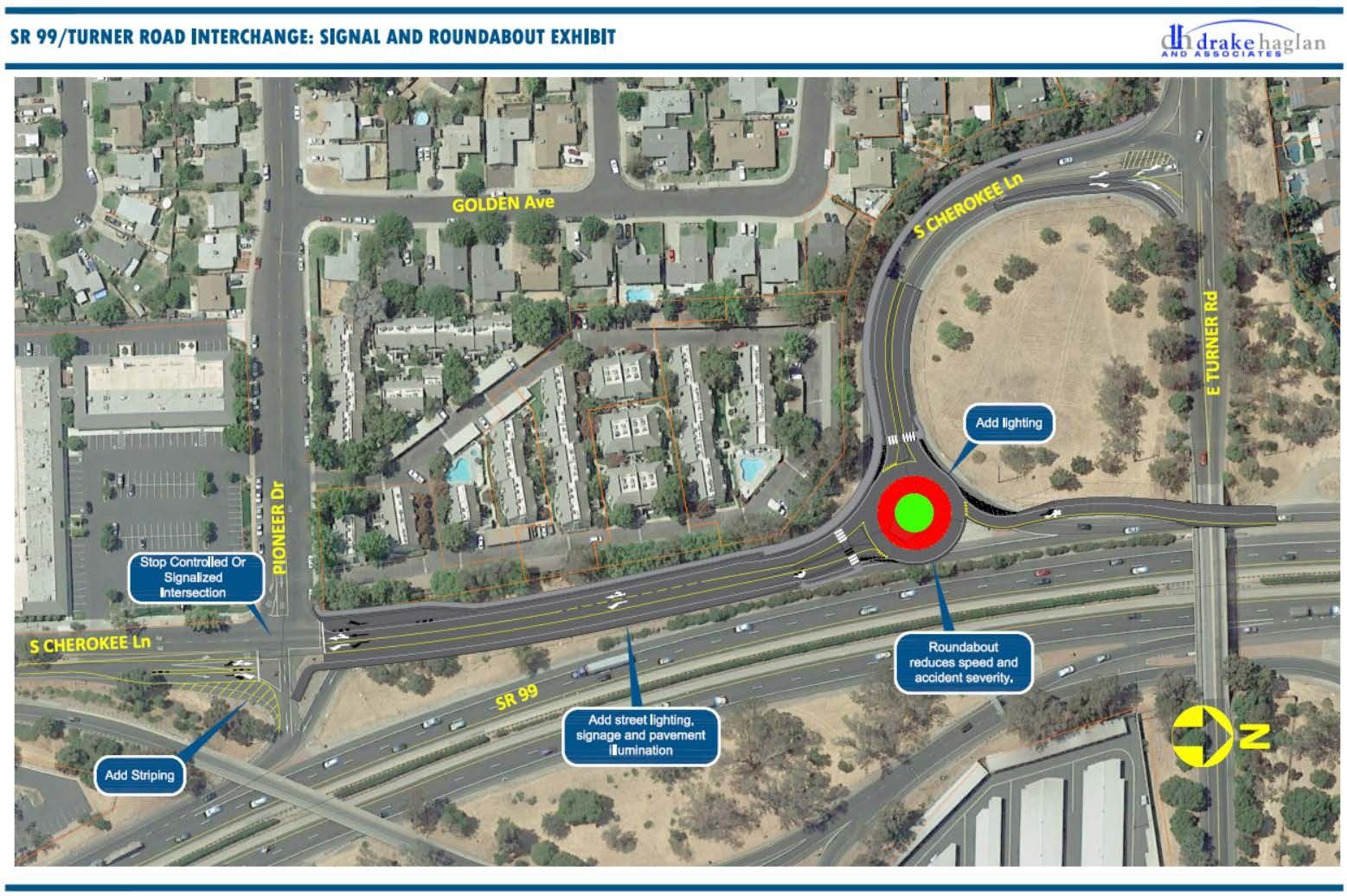 State Route (SR) 99/Turner Road Interchange   Improvement Project Map