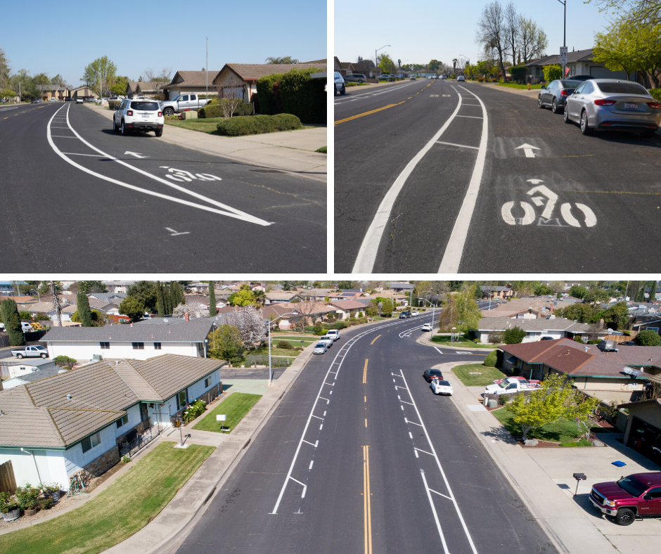 Lodi Bike Enhancement Project Photo Collage